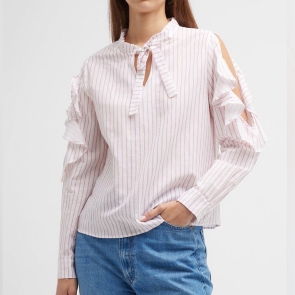 Harshman Striped Coldshoulder Women's Top medium